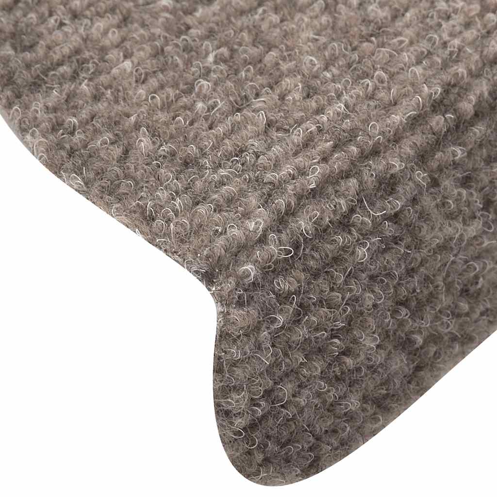 Tappetini per scale autoadesivi 30 pz 65x21x4 cm beige semicircolari grandi