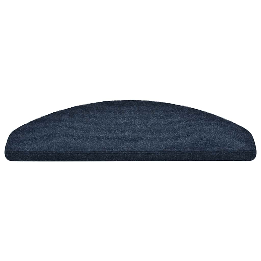 Tappetini per scale autoadesivi 30 pz 65x21x4 cm blu navy semicircolari grandi