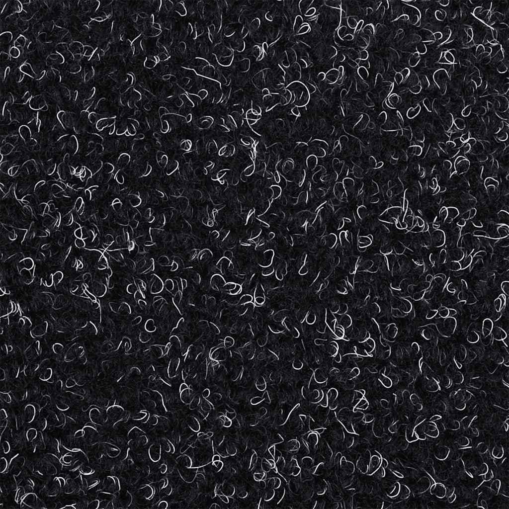 Tappetini per scale autoadesivi 20 pz 56x17x3 cm neri semicircolari