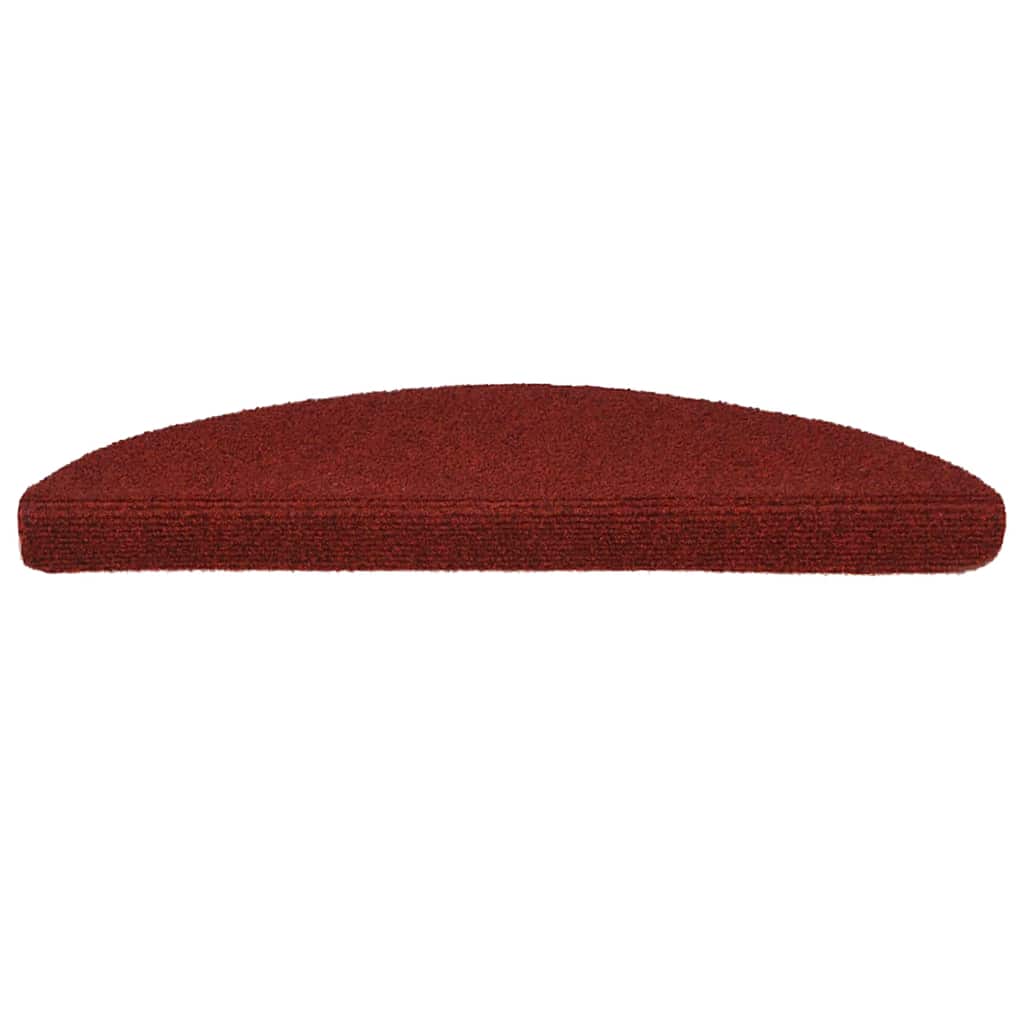Tappetini per scale autoadesivi 20 pz 56x17x3 cm Bordeaux Rosso Semicircolari