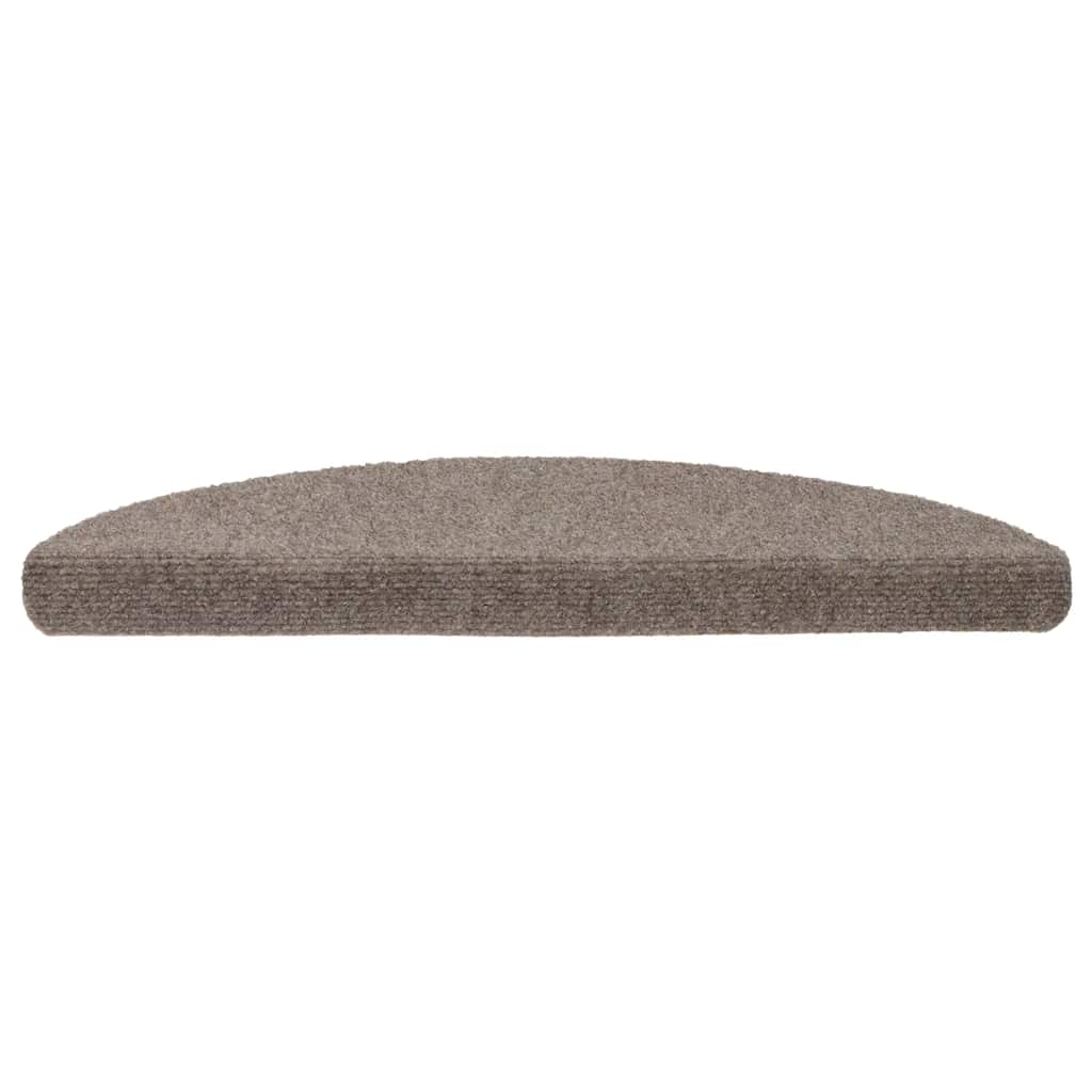 Tappetini per scale autoadesivi 20 pz 56x17x3 cm beige semicircolari