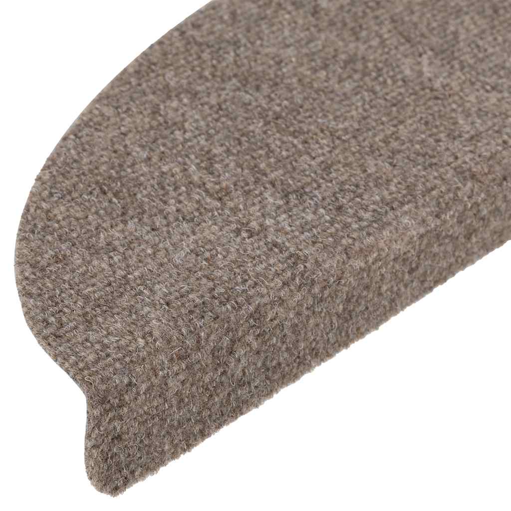 Tappetini per scale autoadesivi 20 pz 56x17x3 cm beige semicircolari