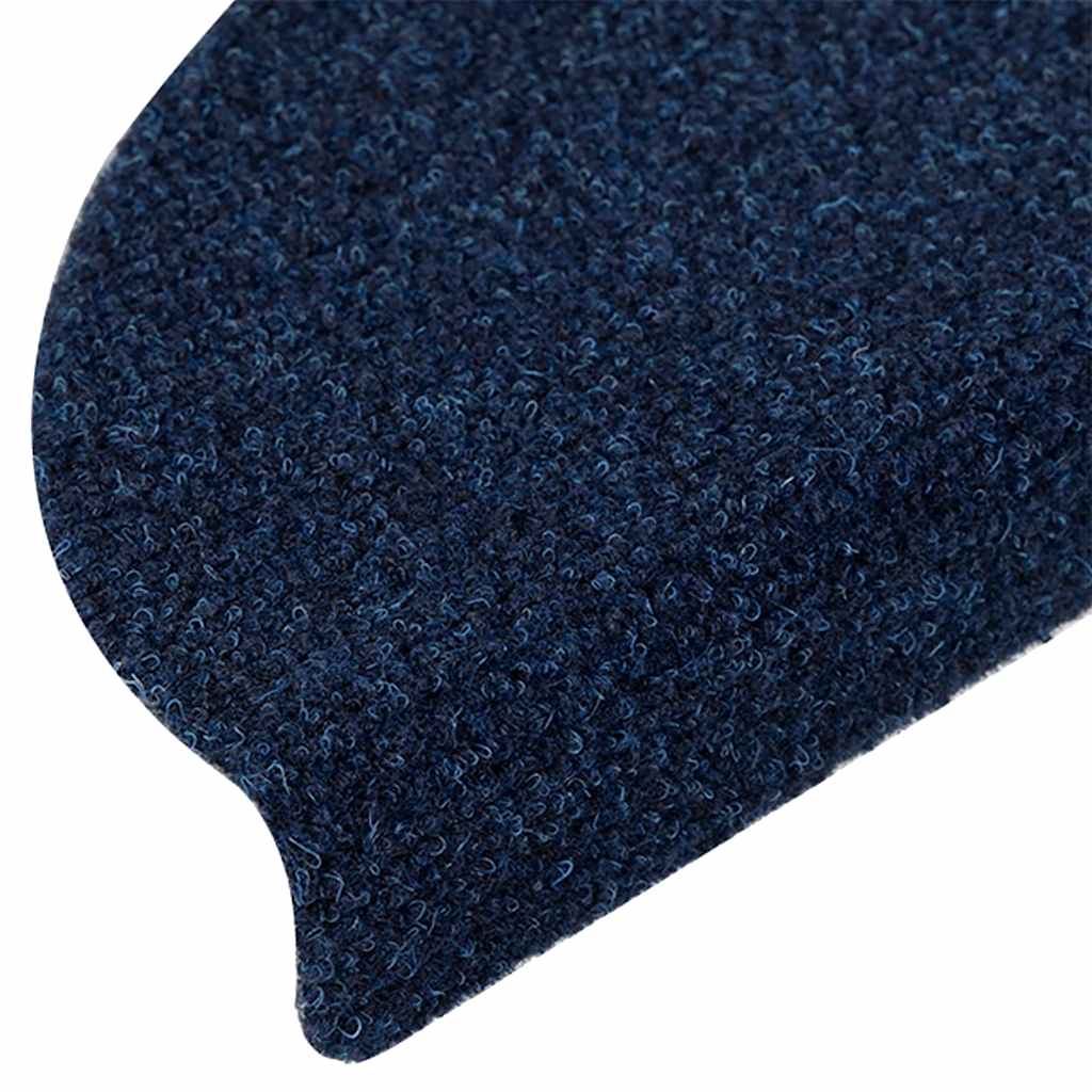 Tappetini per scale autoadesivi 20 pz 56x17x3 cm blu navy semicircolari