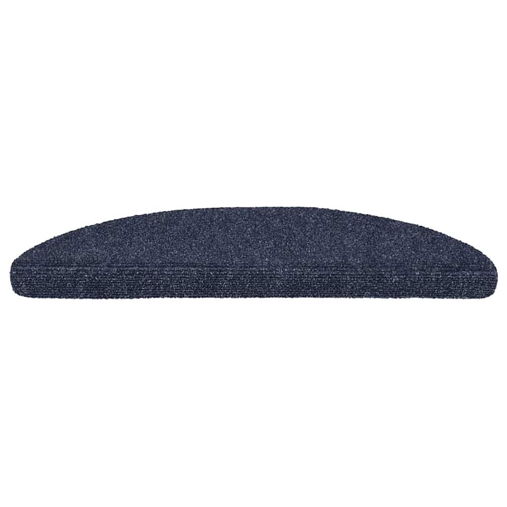 Tappetini per scale autoadesivi 30 pz 56x17x3 cm blu semicircolari