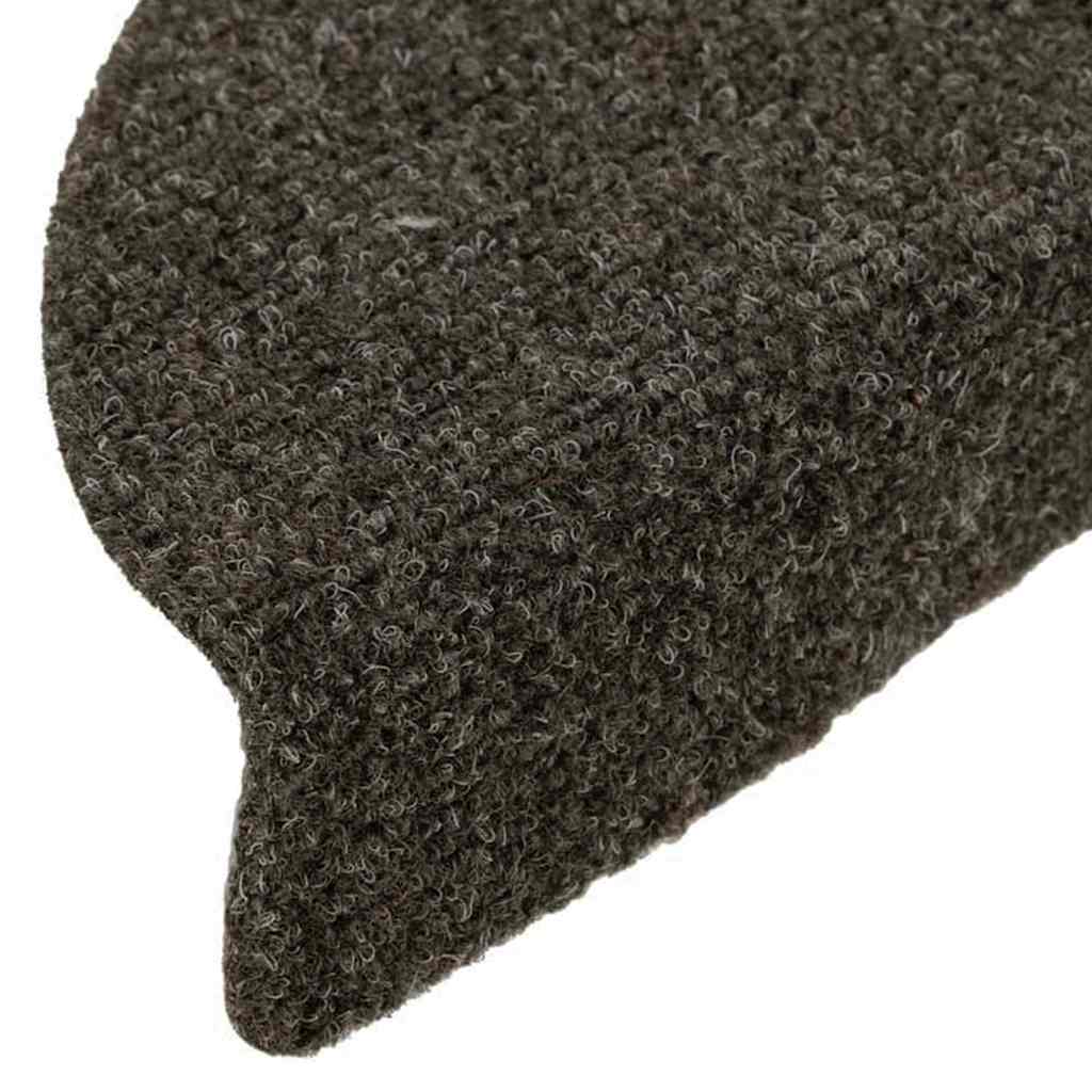 Tappetini per scale autoadesivi 30 pz 56x17x3 cm antracite semicircolari