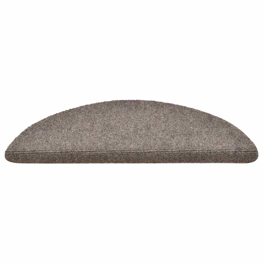 Tappetini per scale autoadesivi 30 pz 56x17x3 cm beige semicircolari