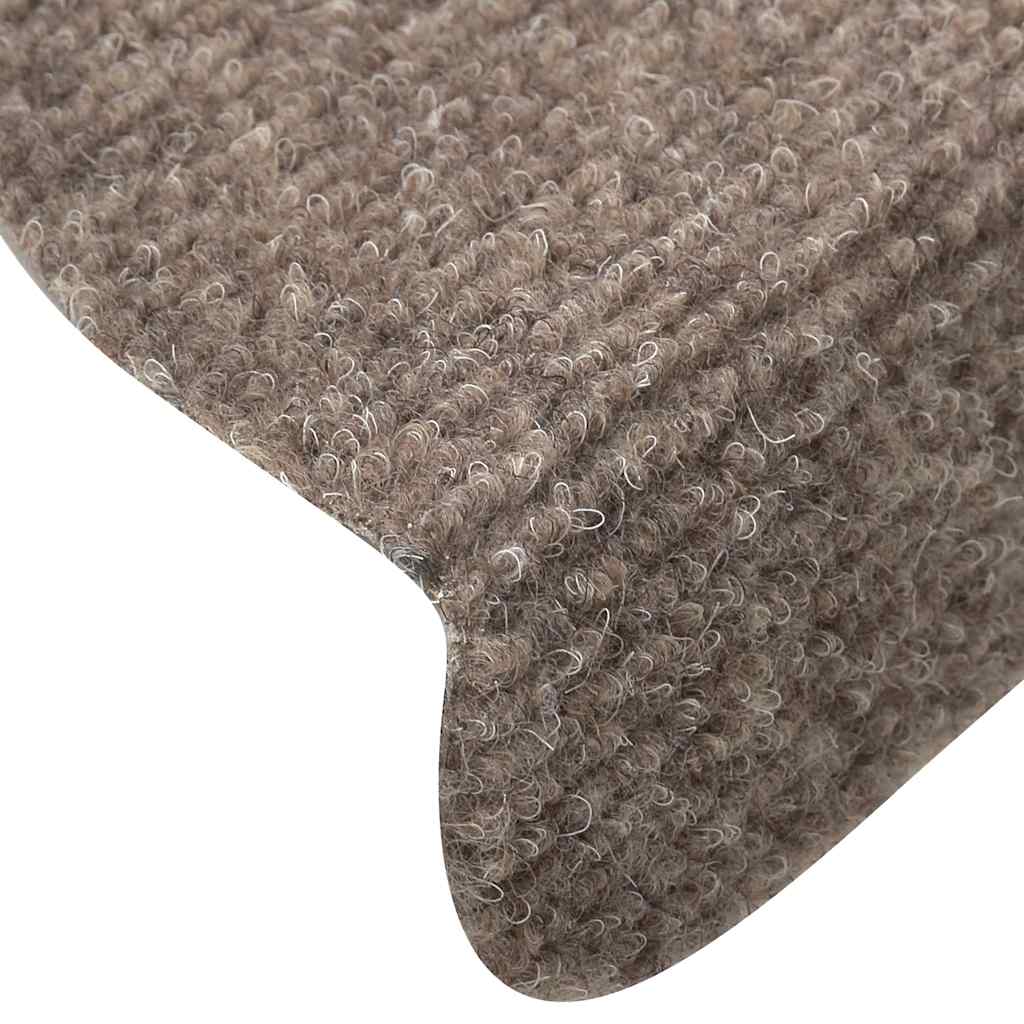 Tappetini per scale autoadesivi 30 pz 56x17x3 cm beige semicircolari