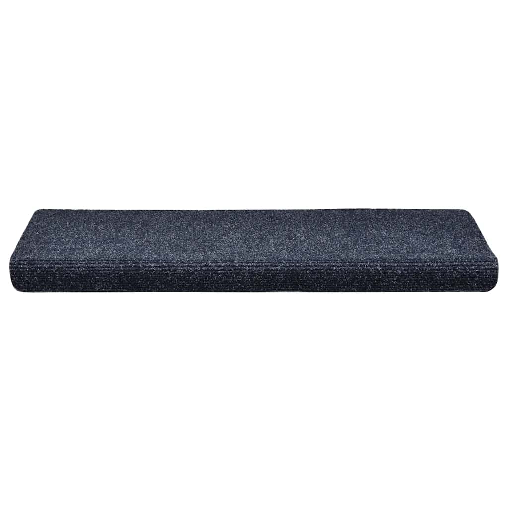 Tappetini per scale autoadesivi 30 pz 65x21x4 cm blu bordo rettangolare