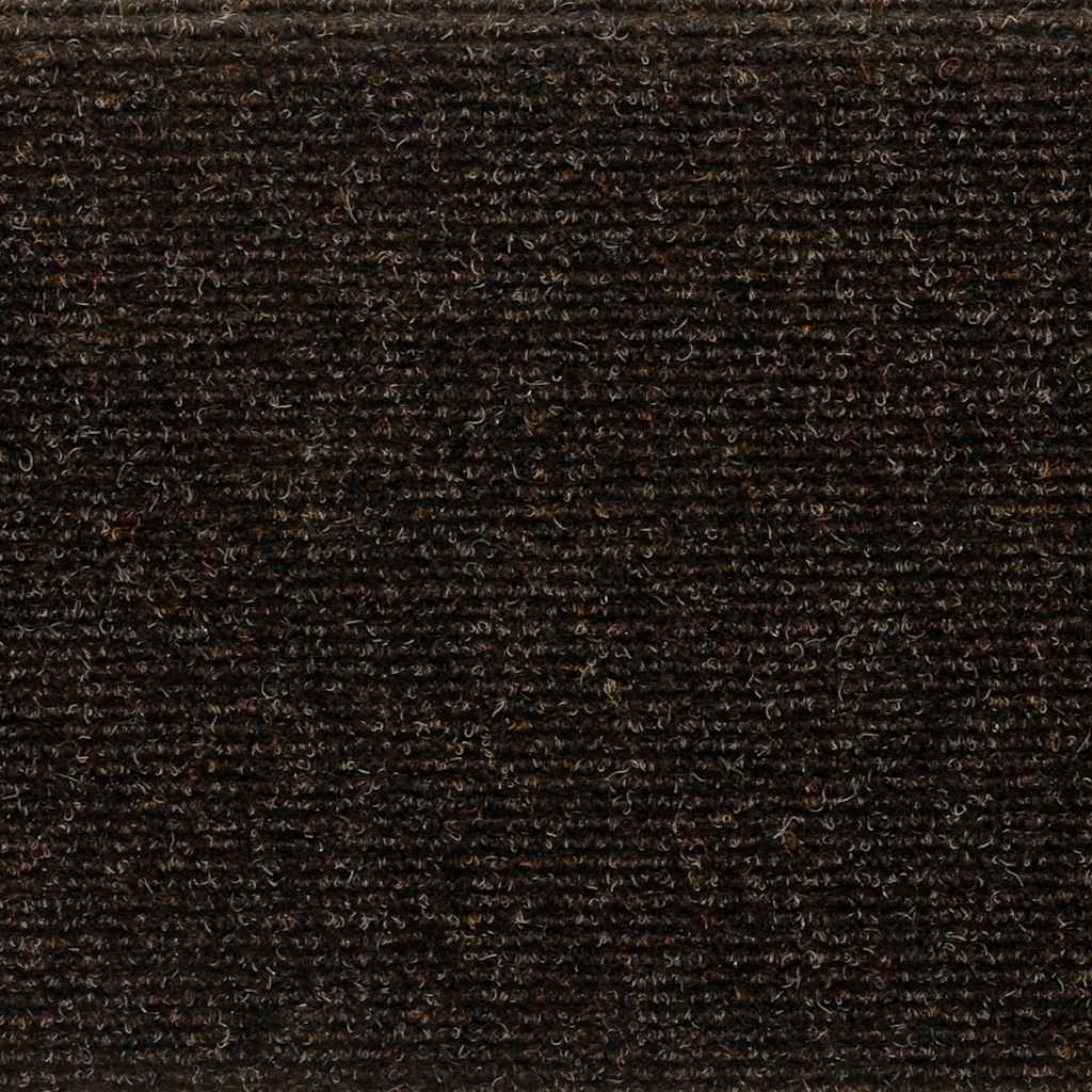 Tappetini per scale autoadesivi 30 pz 65x21x4 cm marrone scuro bordo rettangolare