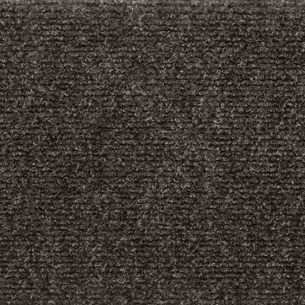 Tappetini per scale autoadesivi 30 pz 65x21x4 cm Antracite Bordo rettangolare