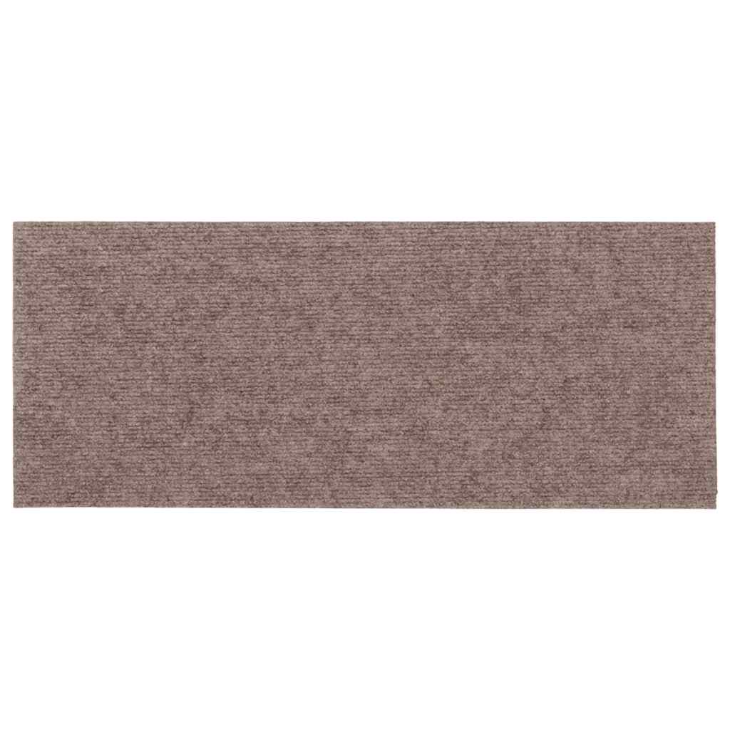 Tappetini per scale autoadesivi 30 pz 60x25 cm marrone chiaro rettangolari