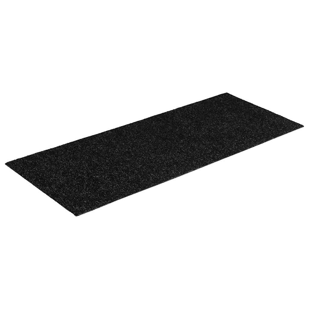 Tappetini per scale autoadesivi 30 pz 60x25 cm neri rettangolari