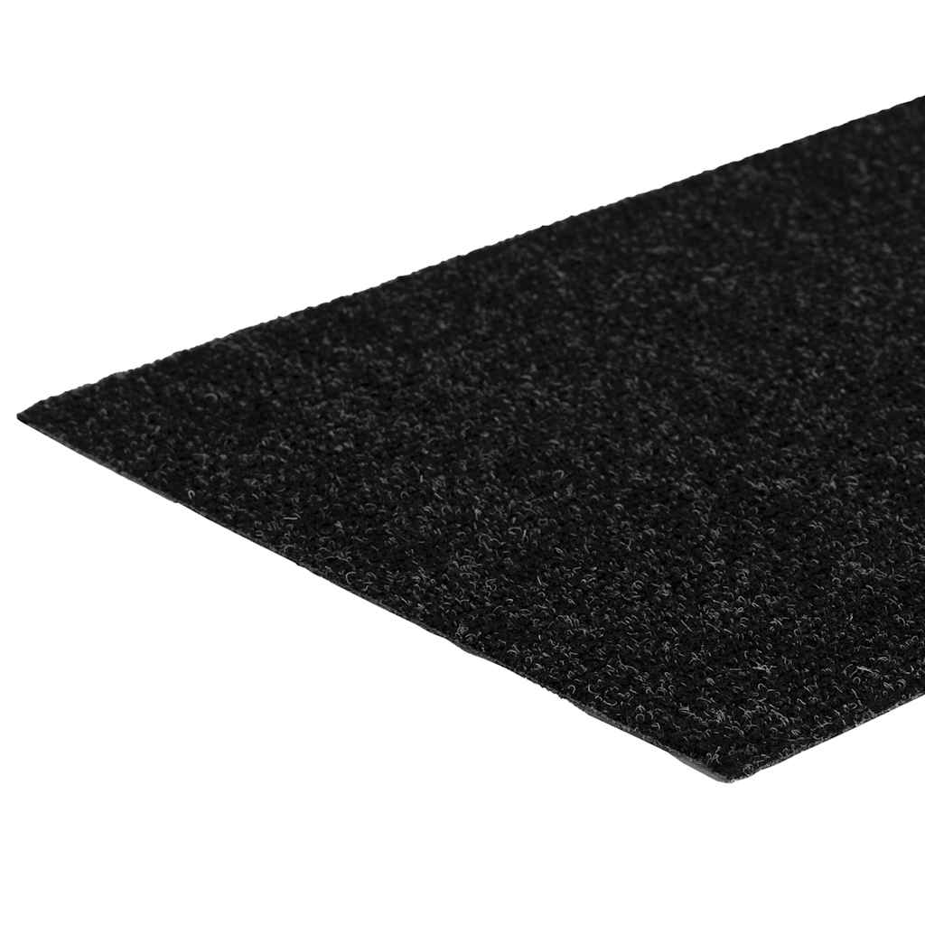 Tappetini per scale autoadesivi 30 pz 60x25 cm neri rettangolari