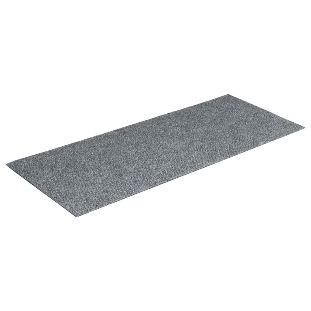 Tappetini per scale autoadesivi 30 pz 60x25 cm Grigio chiaro Rettangolari