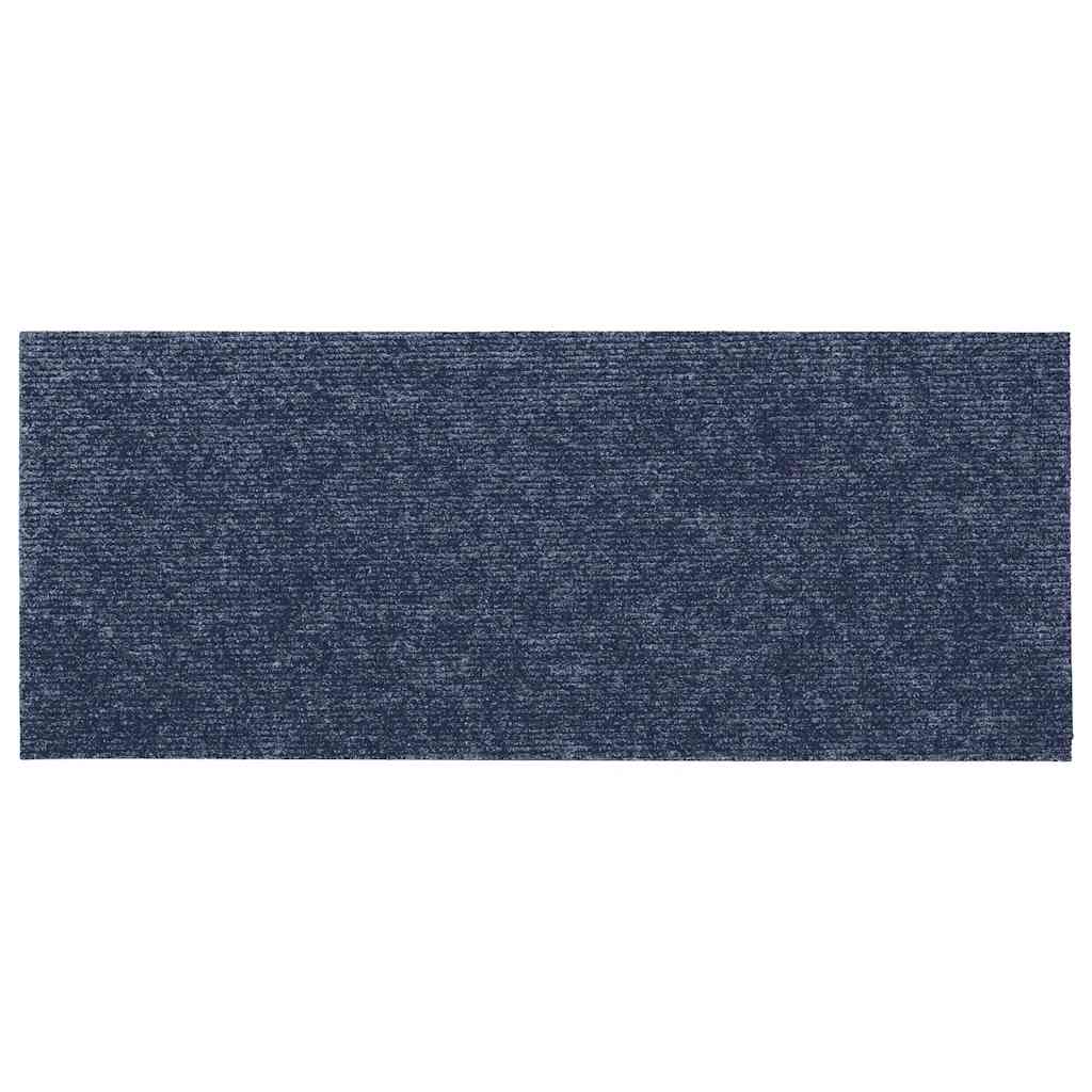 Tappetini per scale autoadesivi 30 pz 60x25 cm Grigio Blu Rettangolari