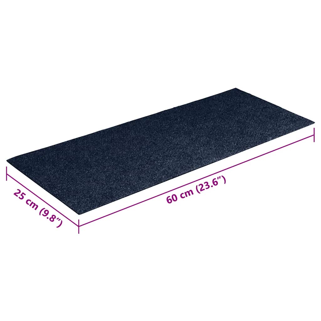 Tappetini per scale autoadesivi 30 pz 60x25 cm blu navy rettangolari