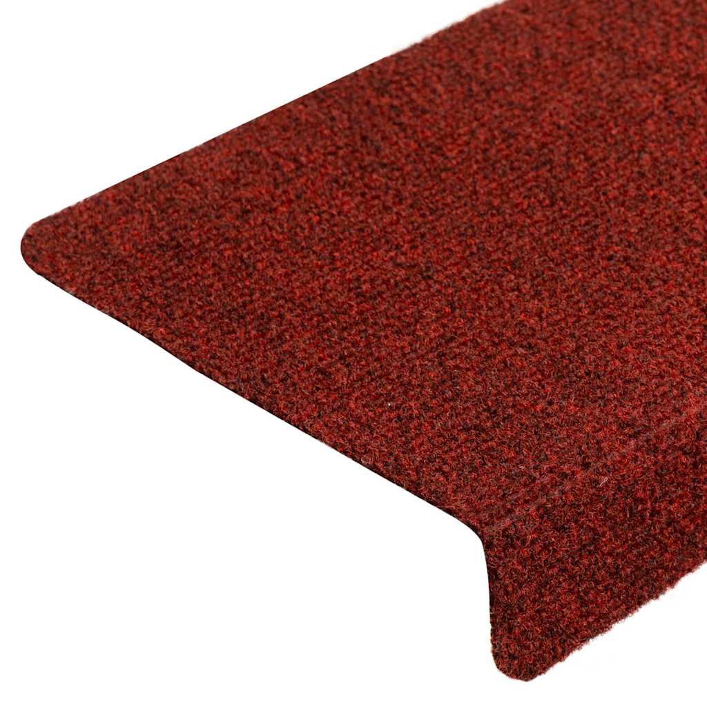 Tappetini per scale autoadesivi 20 pz 65x21x4 cm Bordeaux Rosso Bordo rettangolare