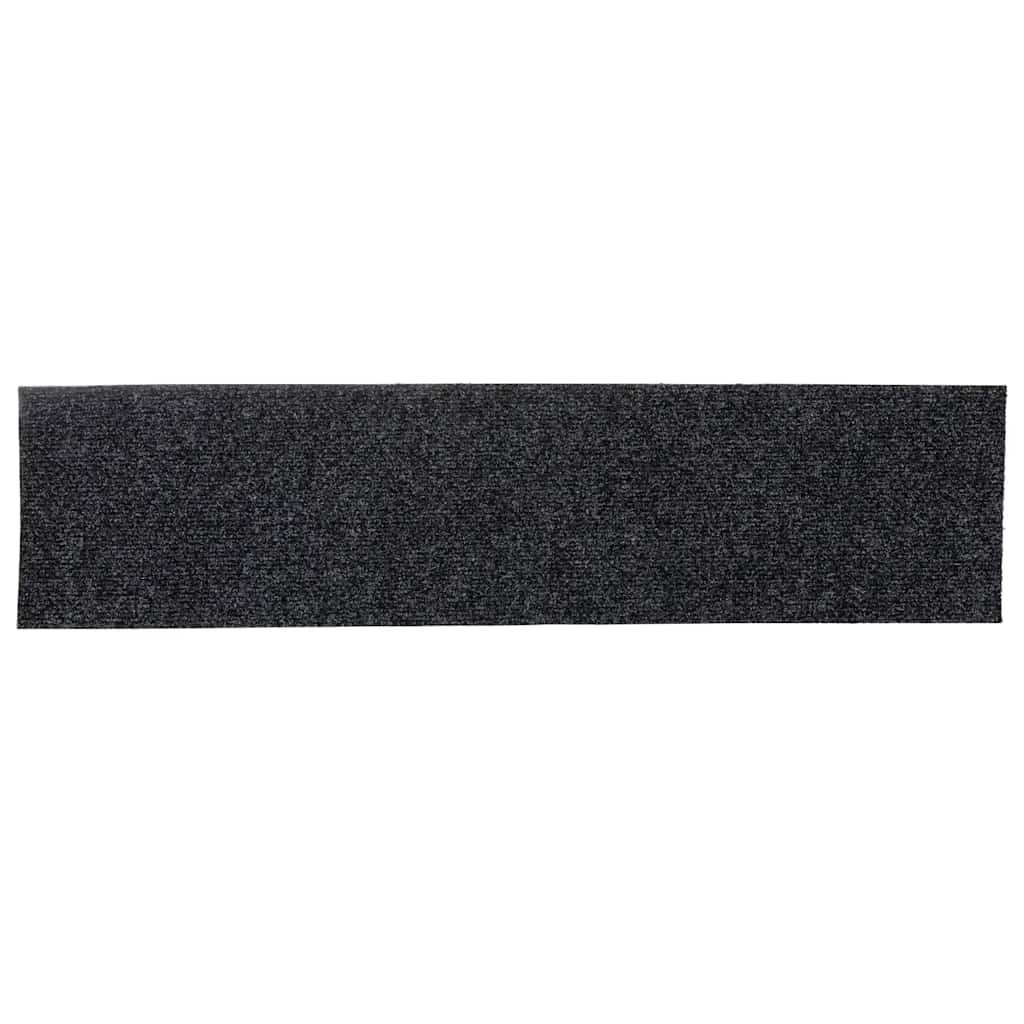 Tappetini per scale autoadesivi 30 pz 76x20 cm Grigio Scuro Rettangolari