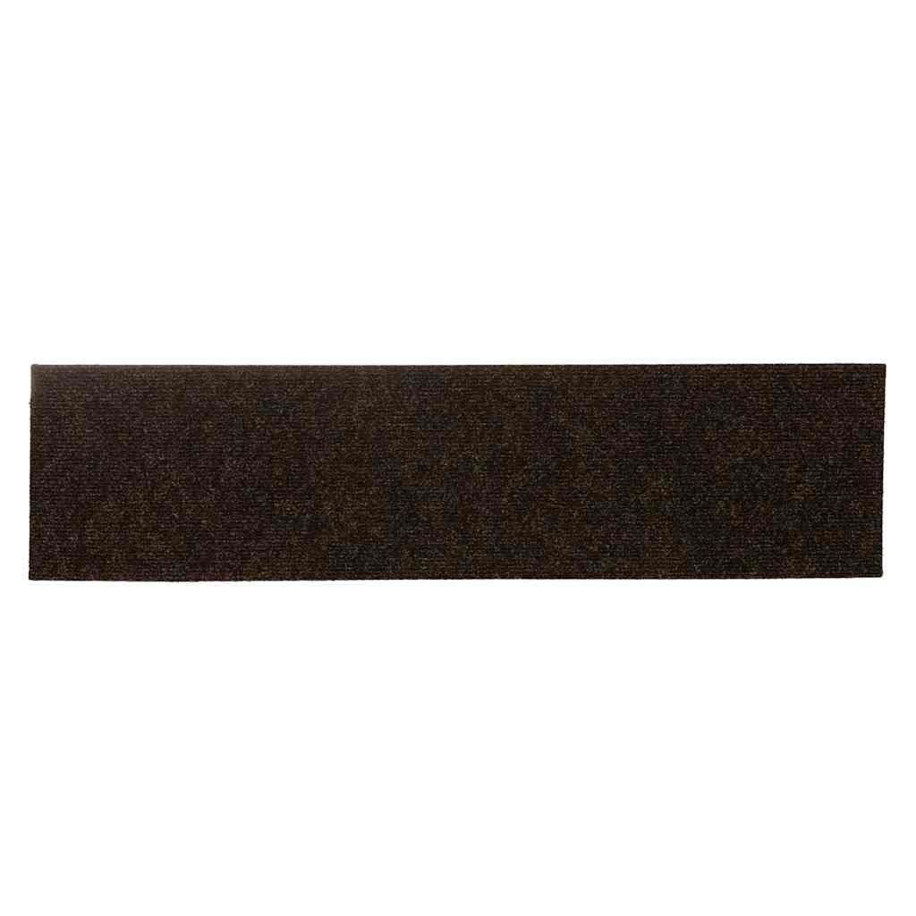 Tappetini per scale autoadesivi 30 pz 76x20 cm marrone rettangolari