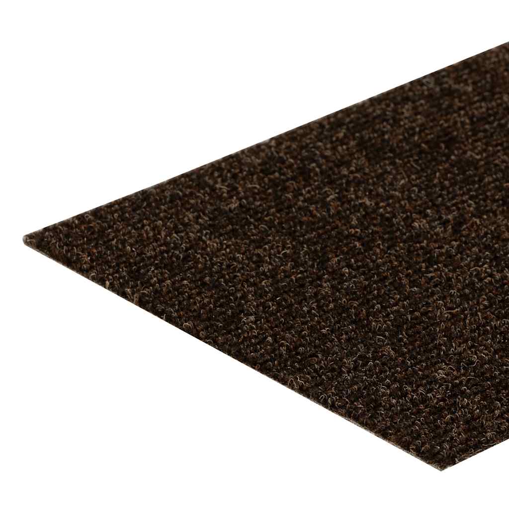 Tappetini per scale autoadesivi 30 pz 76x20 cm marrone rettangolari