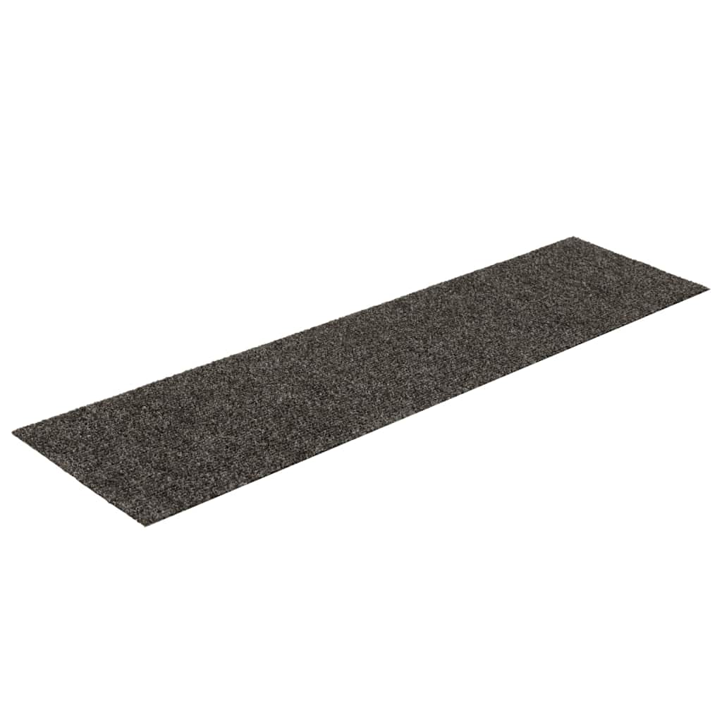 Tappetini per scale autoadesivi 30 pz 76x20 cm antracite rettangolari