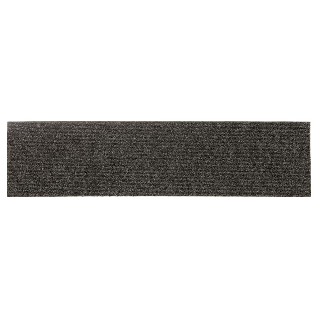 Tappetini per scale autoadesivi 30 pz 76x20 cm antracite rettangolari
