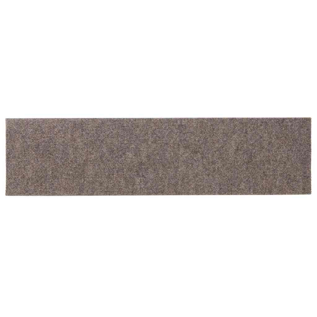 Tappetini per scale autoadesivi 30 pz 76x20 cm Beige Rettangolari