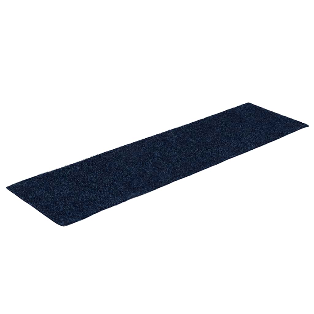 Tappetini per scale autoadesivi 30 pz 76x20 cm blu navy rettangolari