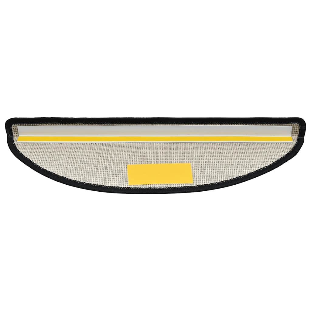 Tappetini per scale 30 pz 56x17x3 cm Antracite Semicircolari