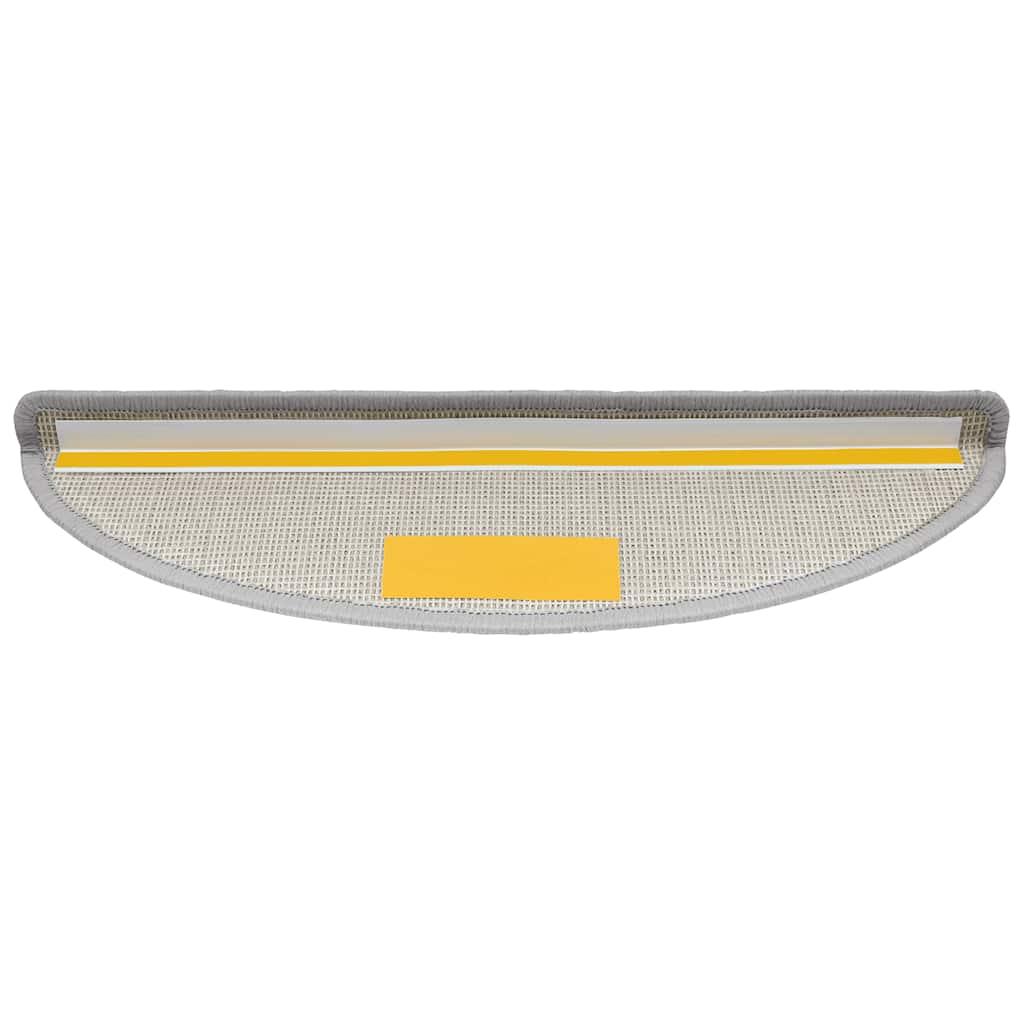Tappetini per scale 30 pz 56x17x3 cm Grigio chiaro Semicircolari
