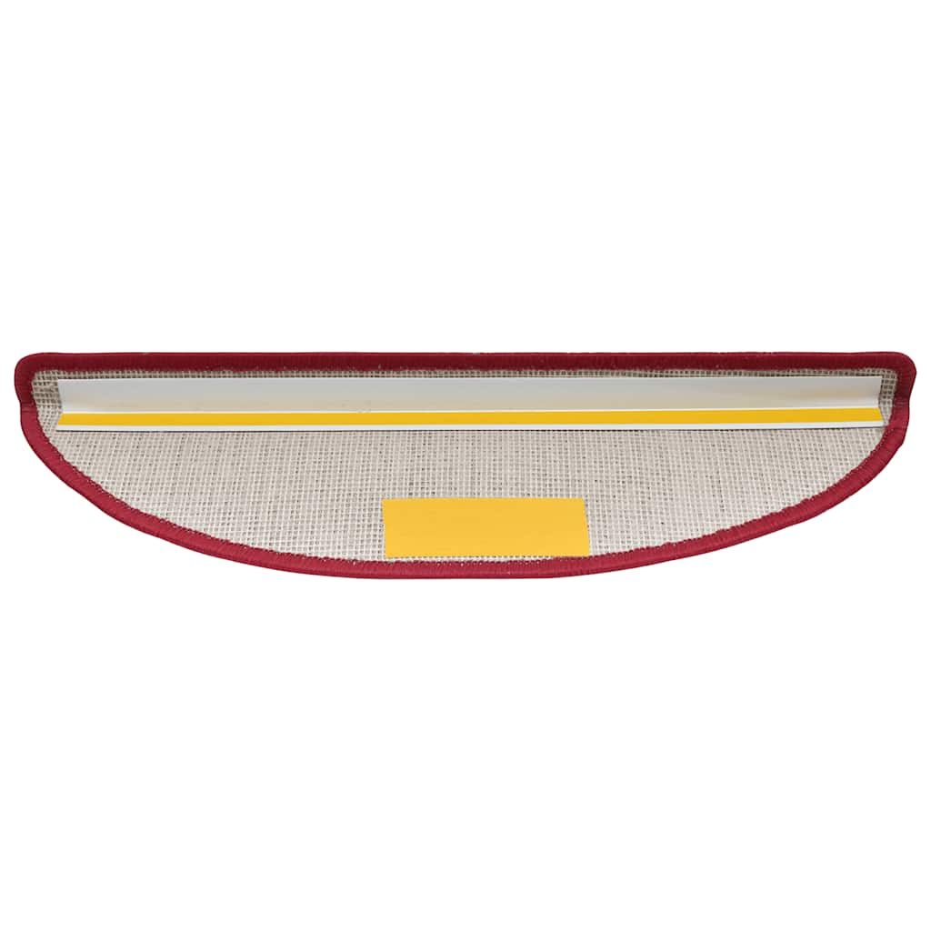 Tappetini per scale 30 pz 56x17x3 cm Rossi semicircolari