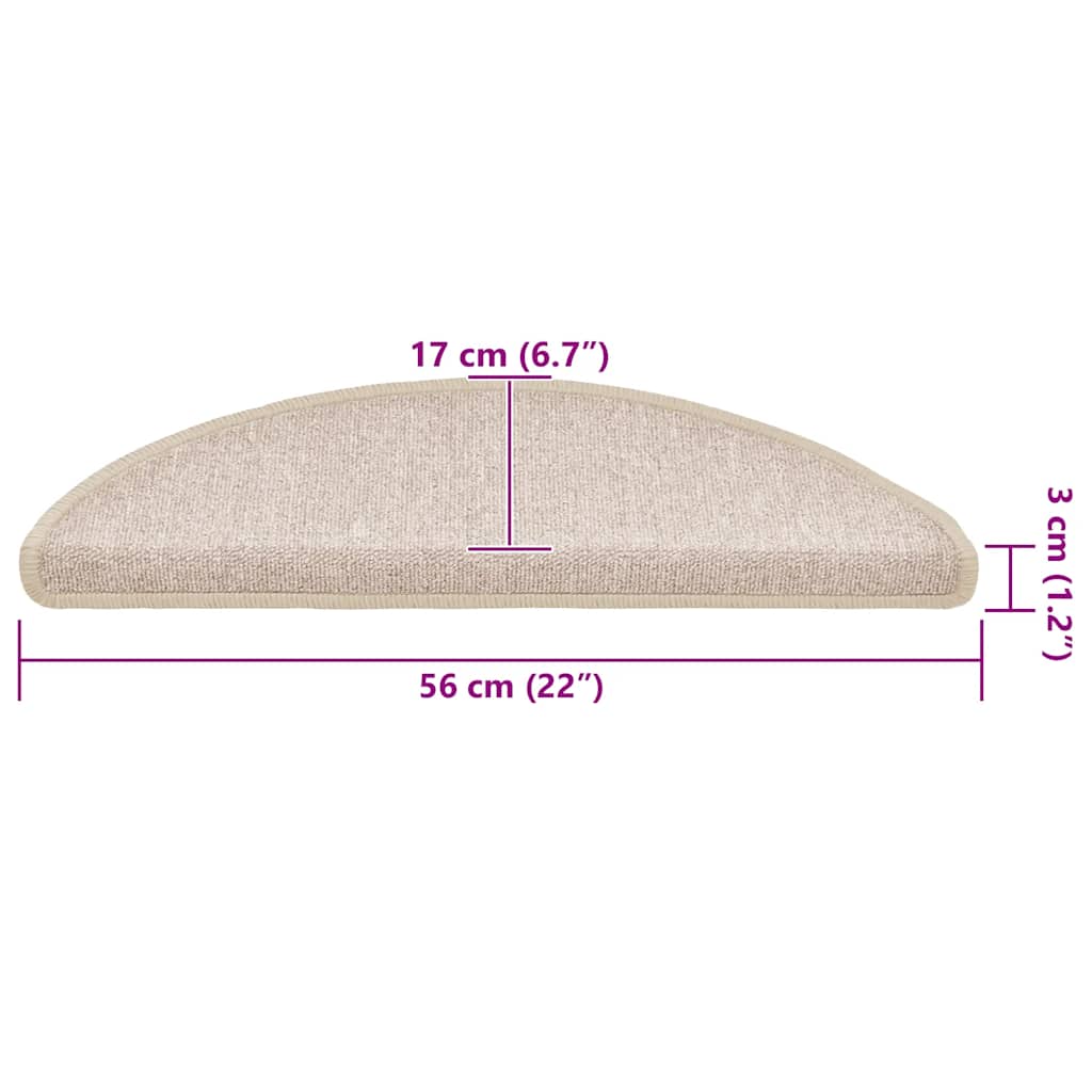 Tappetini per scale 30 pz 56x17x3 cm Talpa Semicircolari