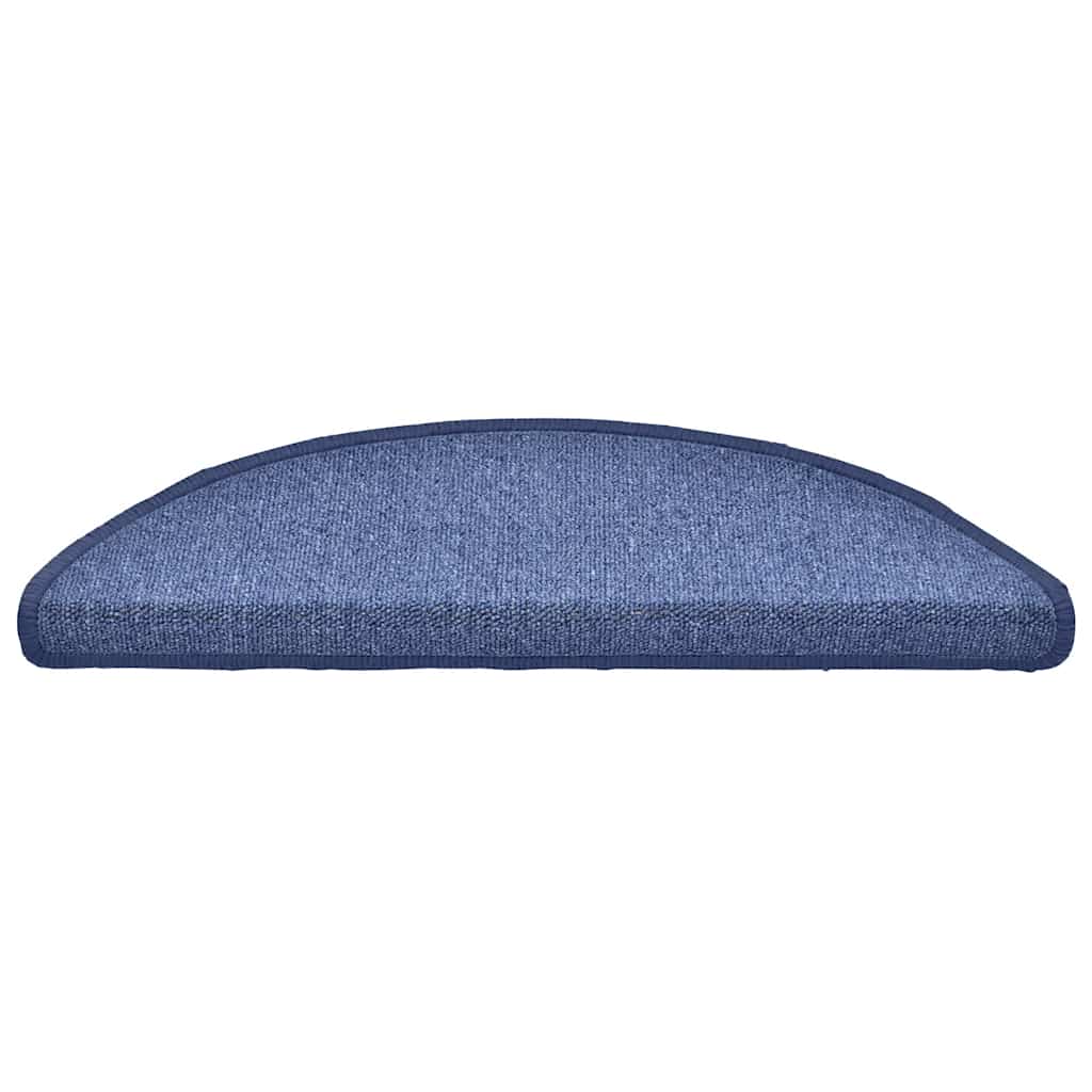 Tappetini per scale 30 pz 56x17x3 cm blu semicircolari