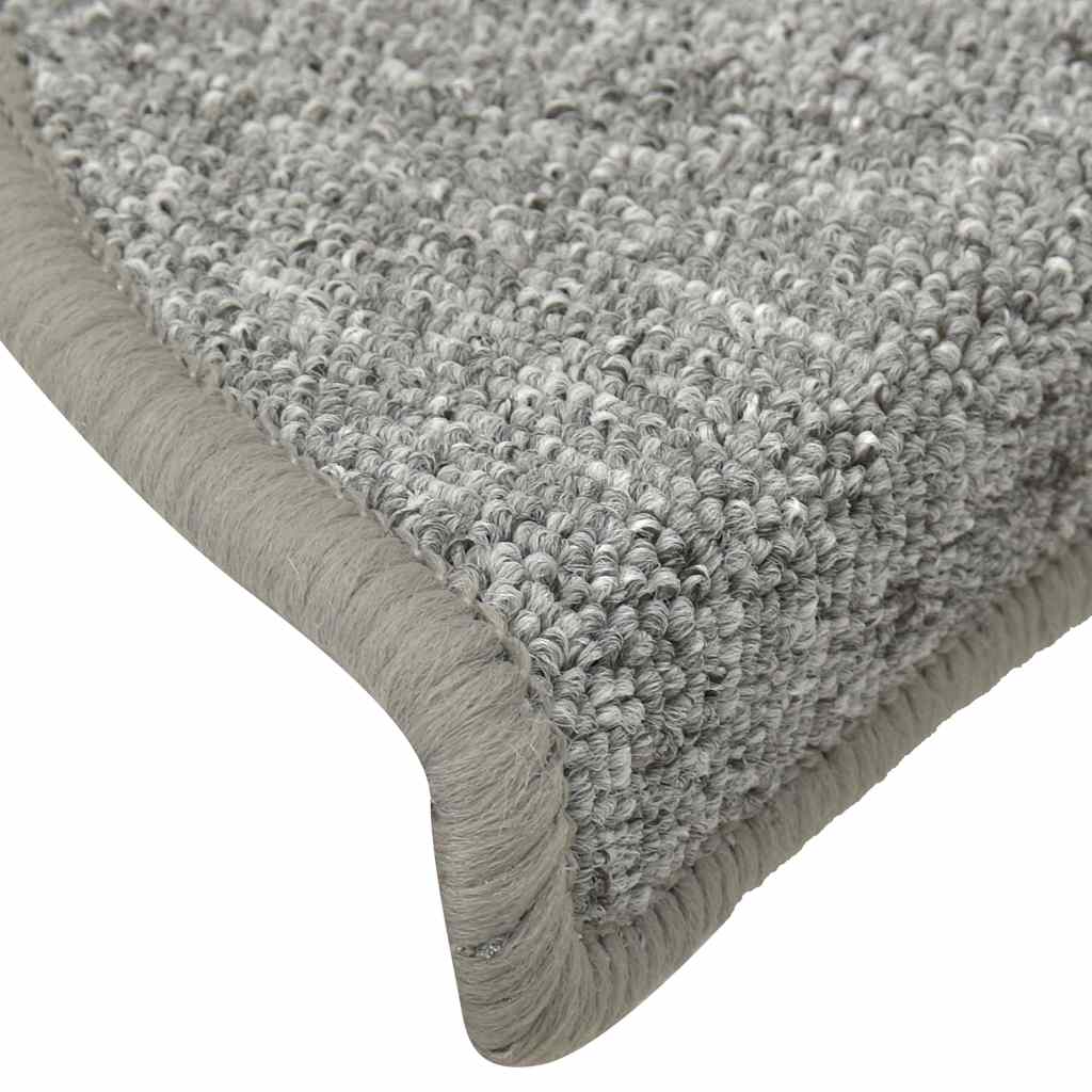 Tappetini per scale 30 pz 56x17x3 cm Grigio chiaro Semicircolari