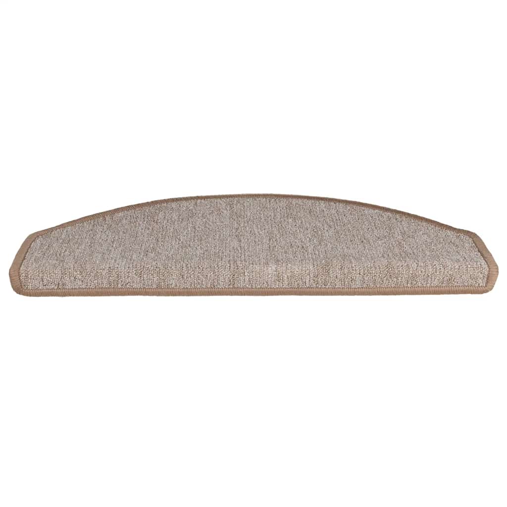 Tappetini per scale 30 pz 65x24x4 cm Marrone chiaro Semicircolari Grandi