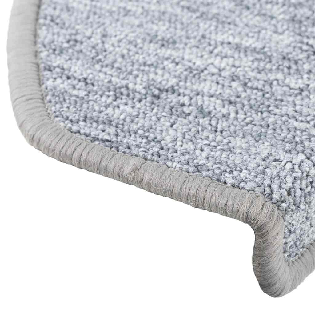 Tappetini per scale 30 pz 65x24x4 cm Grigio chiaro Semicircolari Grandi
