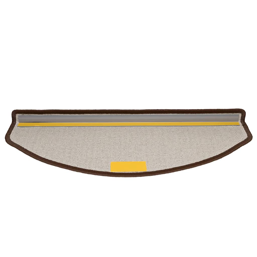 Tappetini per scale 30 pz 65x24x4 cm Marrone caffè Semicircolari Grandi
