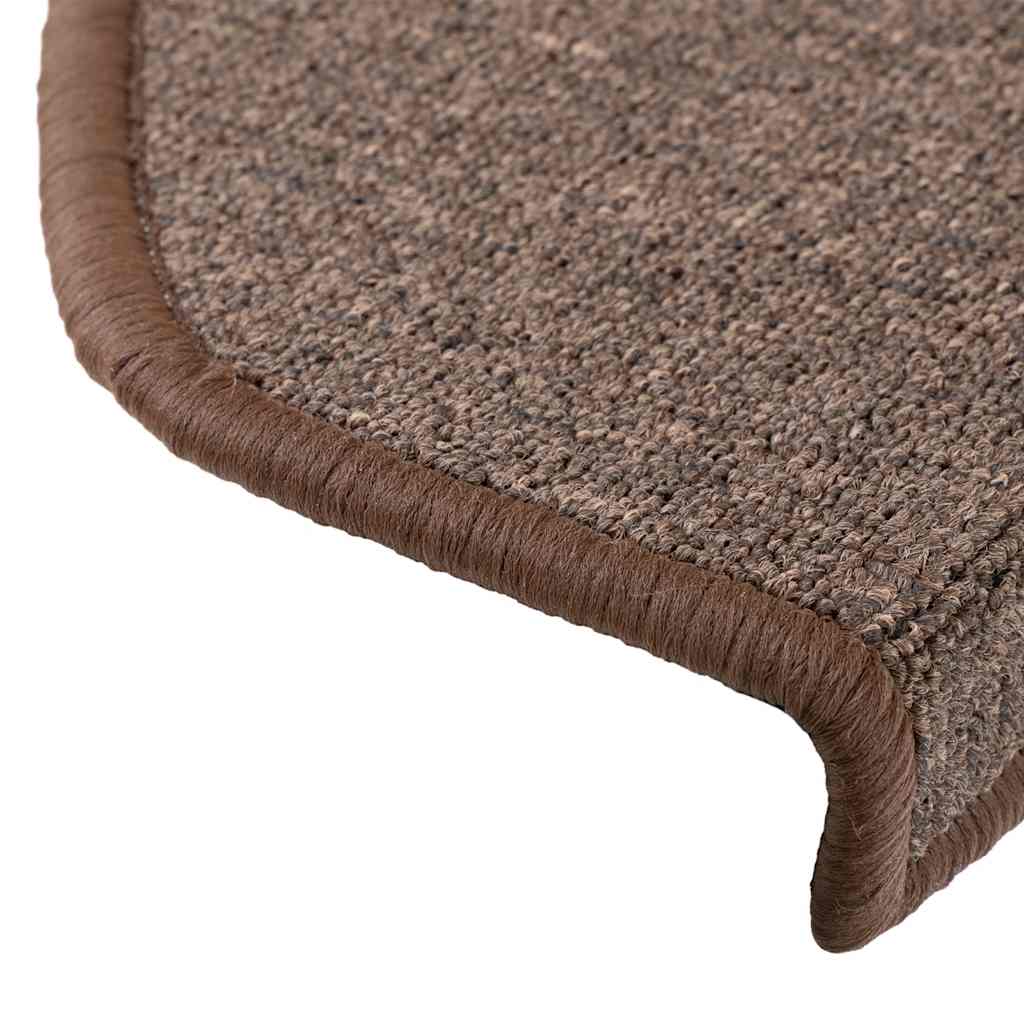 Tappetini per scale 30 pz 65x24x4 cm Marrone caffè Semicircolari Grandi