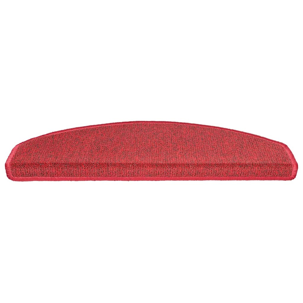 Tappetini per scale 30 pz 65x24x4 cm Rossi Semicircolari Grandi