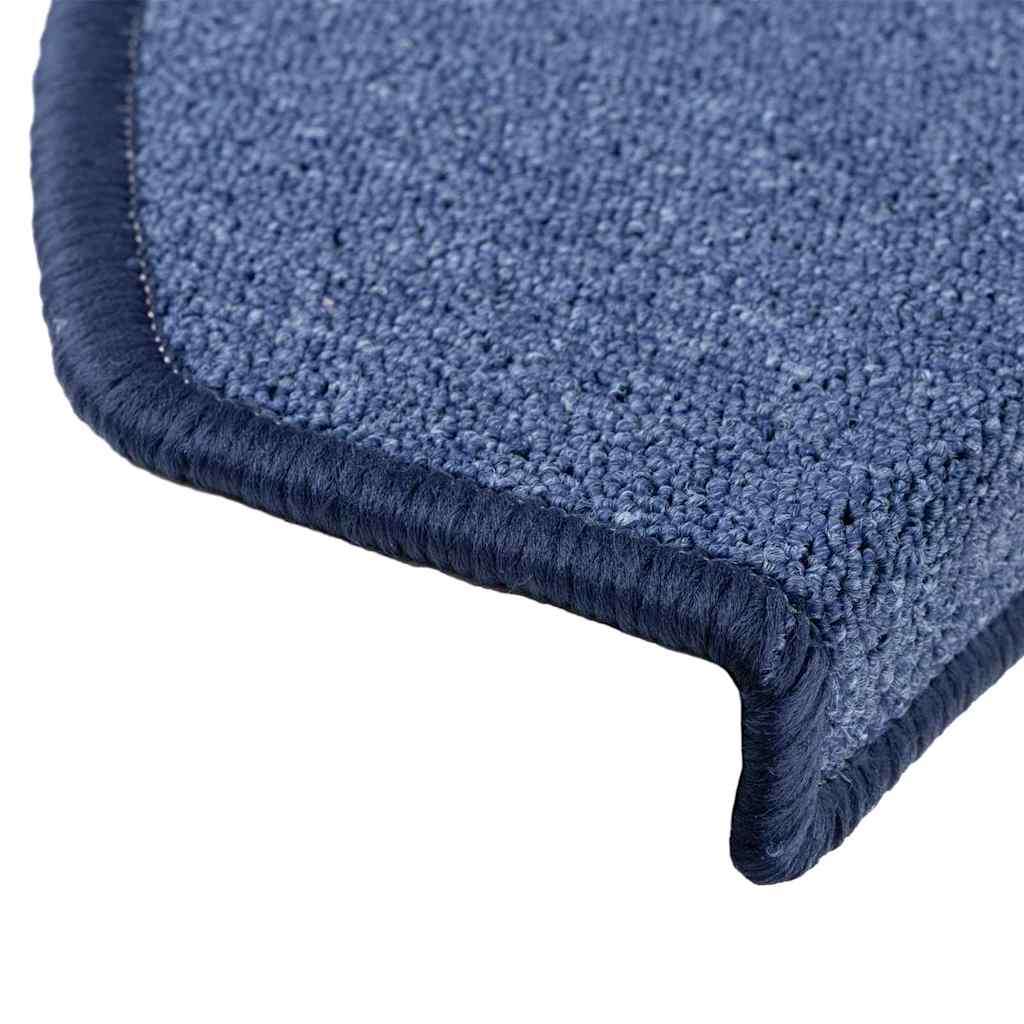 Tappetini per scale 30 pz 65x24x4 cm Blu Semicircolari Grandi