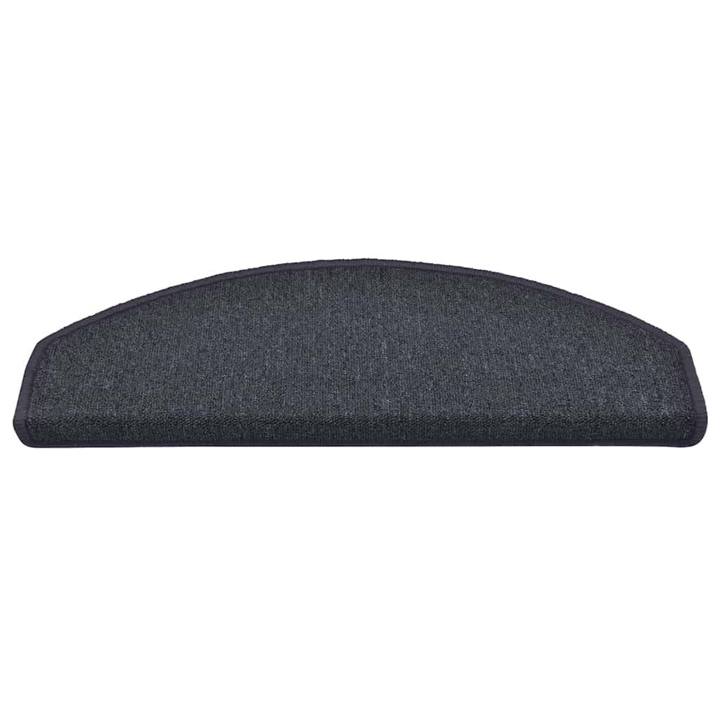 Tappetini per scale 30 pz 65x24x4 cm Grigio scuro e blu Semicircolari Grandi