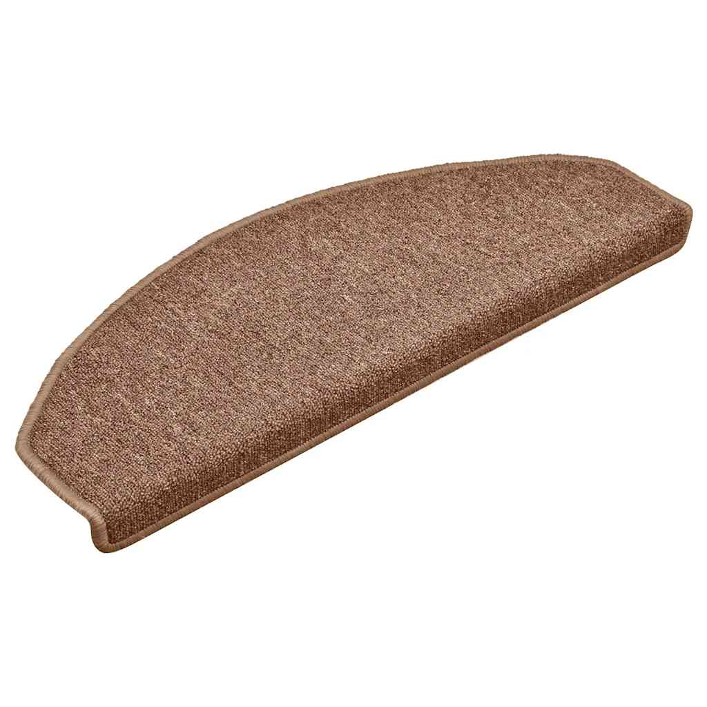 Tappetini per scale 30 pz 65x24x4 cm Marrone Semicircolari Grandi