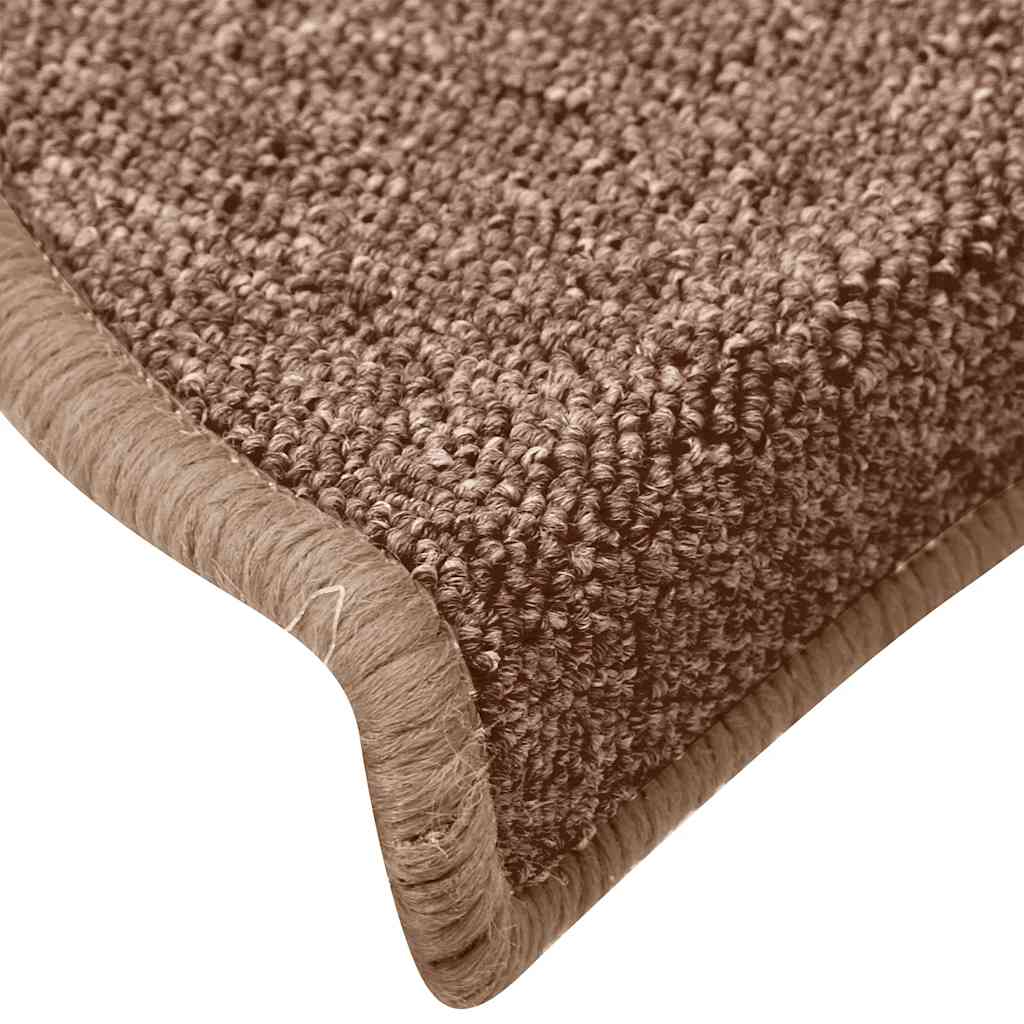 Tappetini per scale 30 pz 65x24x4 cm Marrone Semicircolari Grandi