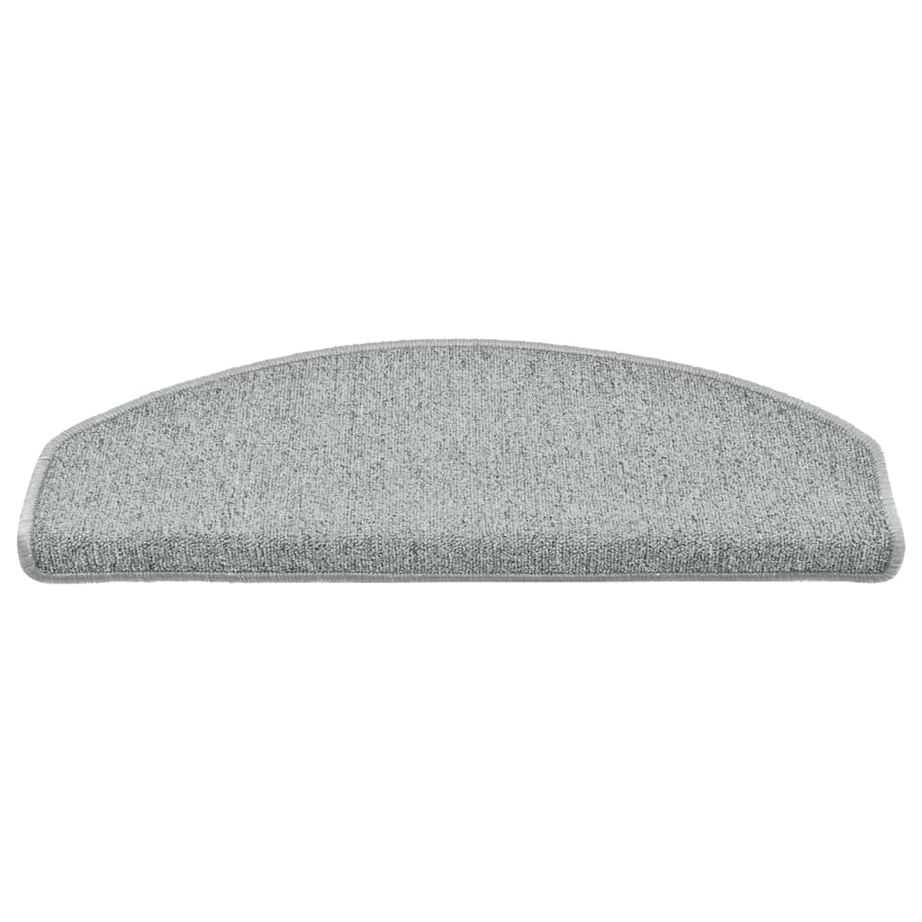 Tappetini per scale 30 pz 65x24x4 cm Grigio chiaro Semicircolari Grandi