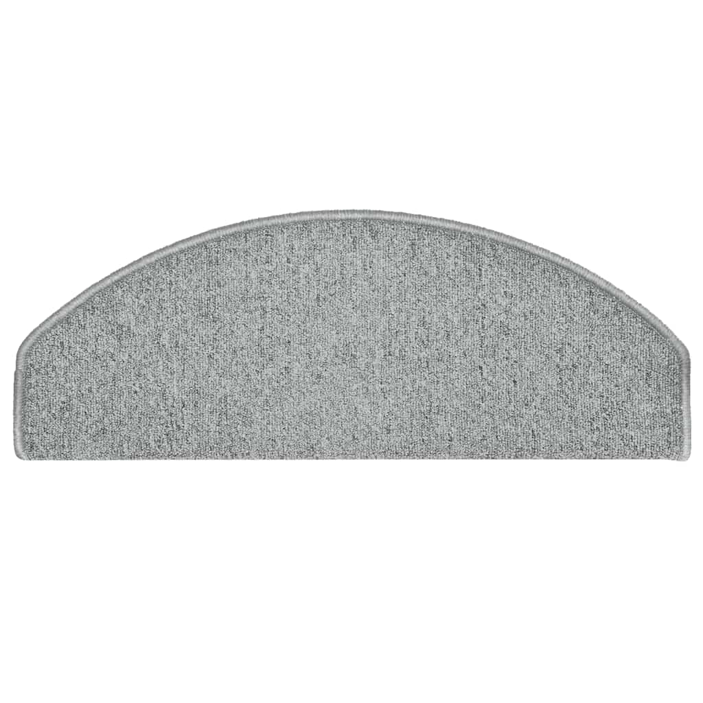 Tappetini per scale 30 pz 65x24x4 cm Grigio chiaro Semicircolari Grandi