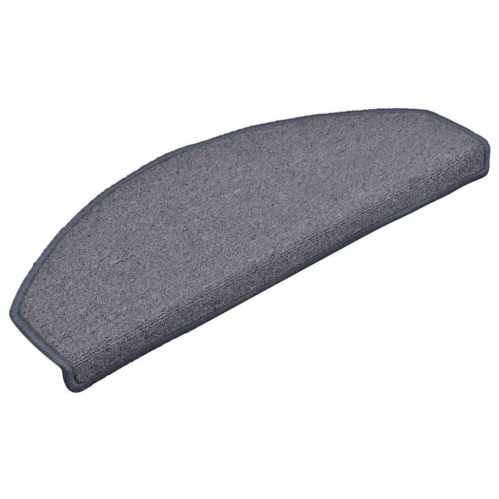 Tappetini per scale 30 pz 65x24x4 cm Grigio chiaro e blu Semicircolari Grandi