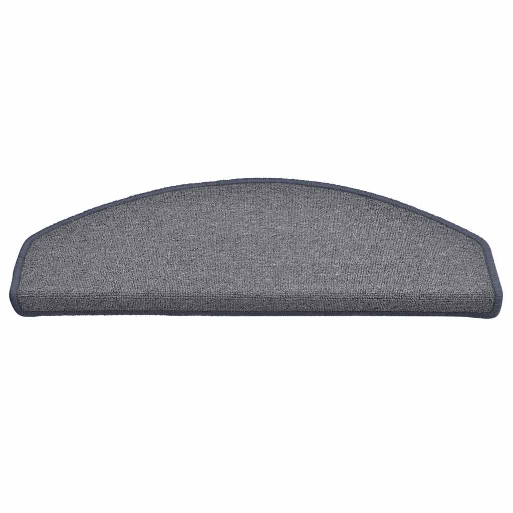 Tappetini per scale 30 pz 65x24x4 cm Grigio chiaro e blu Semicircolari Grandi