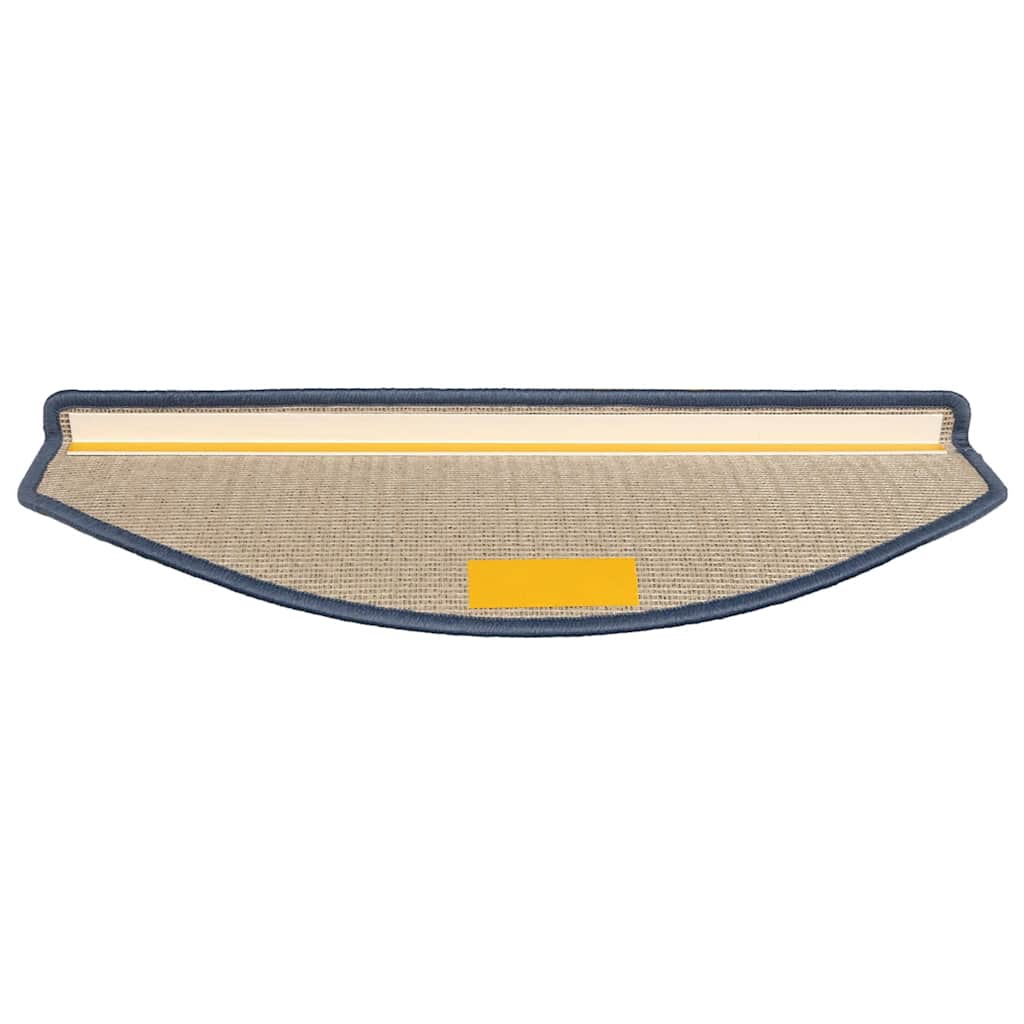 Tappetini per scale 30 pz 65x24x4 cm Grigio chiaro e blu Semicircolari Grandi