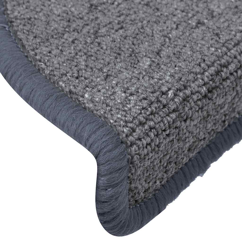 Tappetini per scale 30 pz 65x24x4 cm Grigio chiaro e blu Semicircolari Grandi