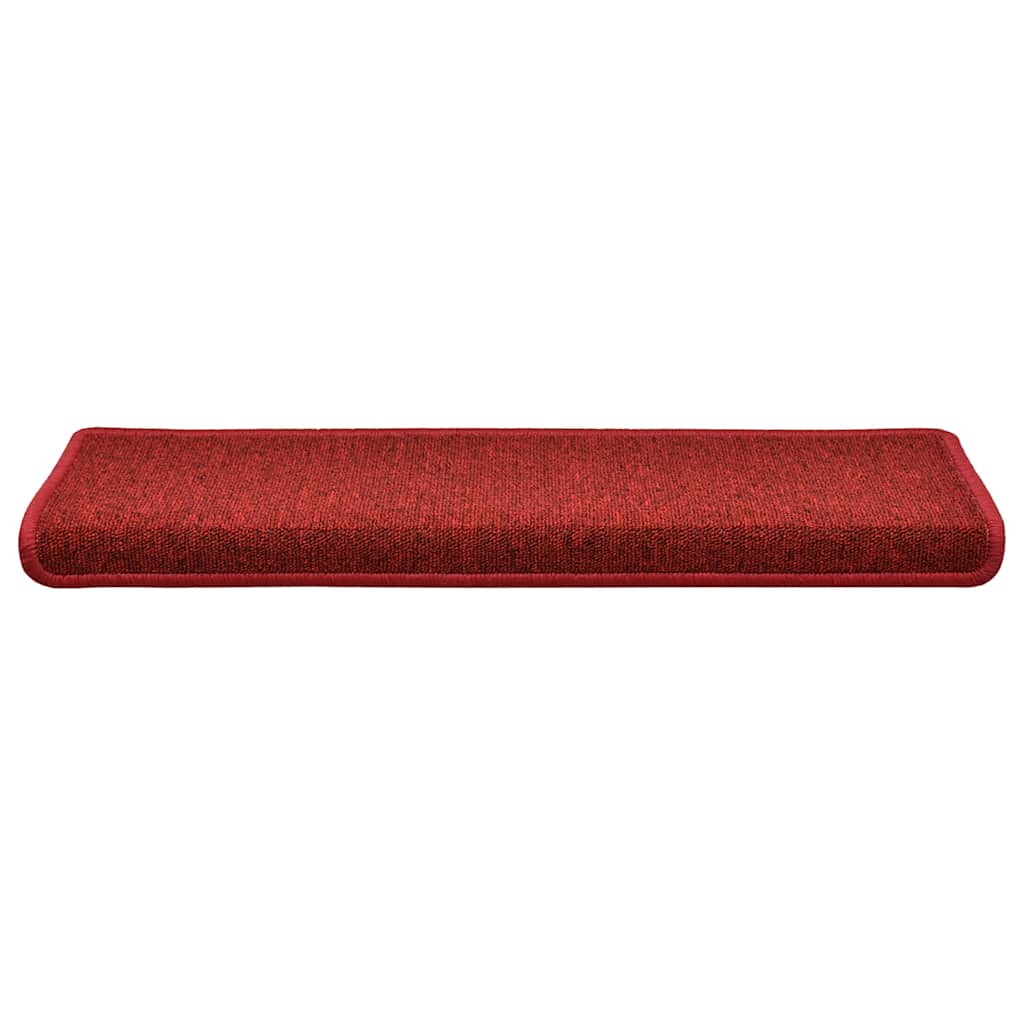 Tappetini per scale 30 pz 65x21x4 cm Rossi rettangolare